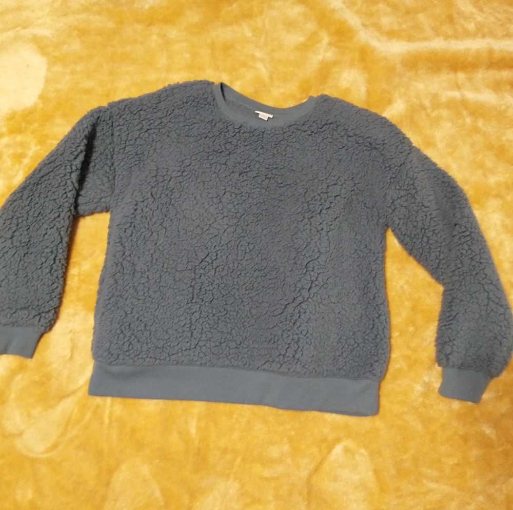 a new day fuzzy crew neck sweater